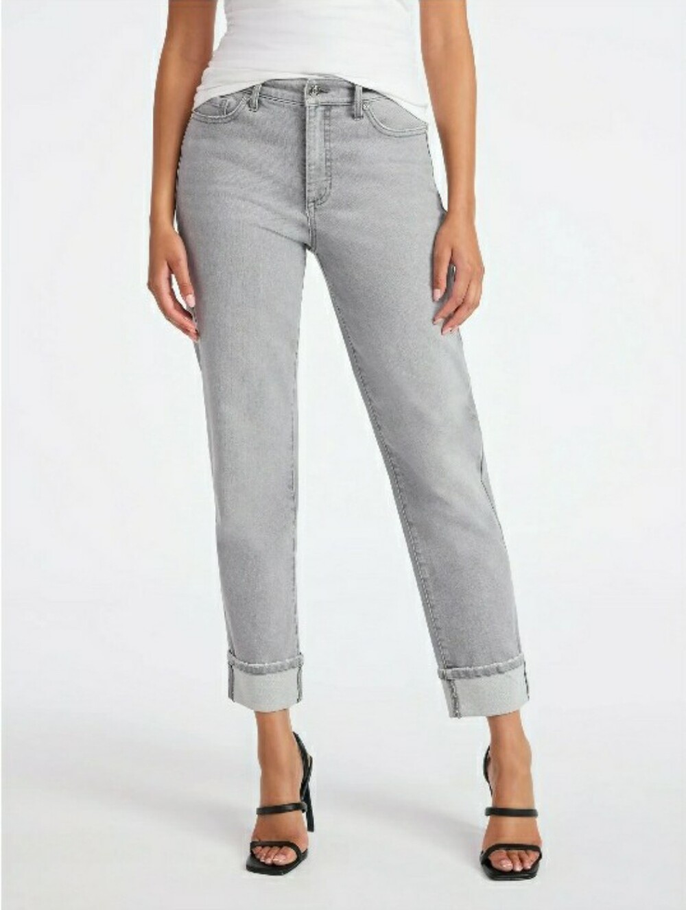 Cropped Jeans Gray Beatrix Boyfriend By Sofia Vergara 20 1x 2x π€ NWT - Picture 2 of 8